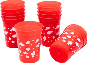lot 41543 image: Valentines Day Heart Pattern Plastic Party Cups
