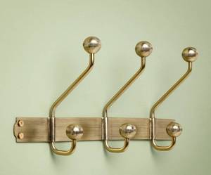 lot 41411 image: Hearth & Hand Brass Triple Wall Hook
