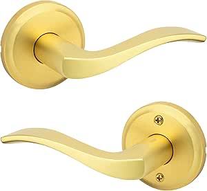lot 41541 image: Kwikset Door Lever Handle Set with Installation Guide