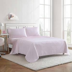 lot 41509 image: Room Essentials TwinXL fitted Sheet with Pillowcase - Pink Stripe