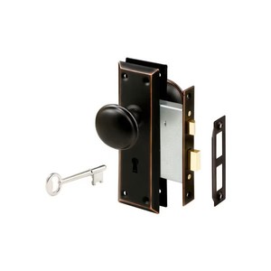lot 41444 image: Mortise Door Lock Set with Skeleton Keys