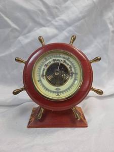 lot 821 image: Nautical Ship Wheel Barometer
