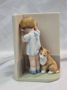 lot 839 image: 1985 Bessie Pease Gutmann In Disgrace Figurine Bookend