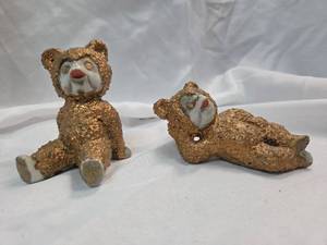 lot 857 image: Gold Textured Teddy Bear Figurine