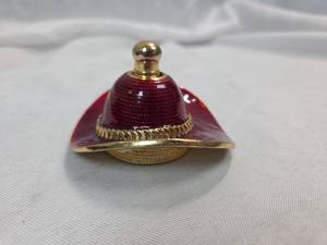 lot 870 image: Red Glass Perfume Bottle with Rhinestones