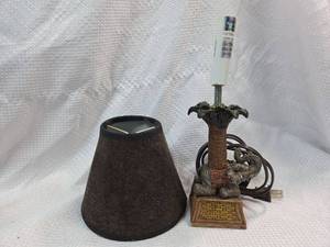 lot 911 image: Palm Tree Elephant  Table Lamp