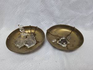 lot 1000 image: Brass Scale Plates with Crystals
