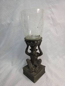 lot 1748 image: Monkey Butler Glass Holder Figurine