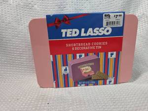 lot 1787 image: Ted Lasso Shortbread Cookies & Decorative Tin