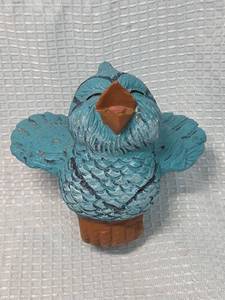 lot 1816 image: Hand-Painted Decorative Blue Bird Figurine