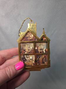 lot 1817 image: Miniature Victorian Dollhouse Christmas Ornament