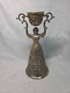 lot 1819 image: Decorative German Silver Figural Cup Holder
