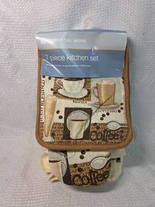 lot 1822 image: Coffee Theme Kitchen Set - 7 Piece Essential Home Collection