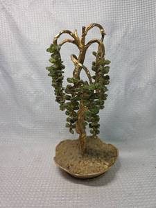 lot 1829 image: Peridot Gemstone Bonsai Tree