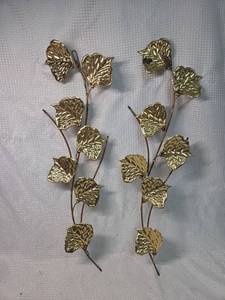 lot 1854 image: Brass Leaf Wall Branches