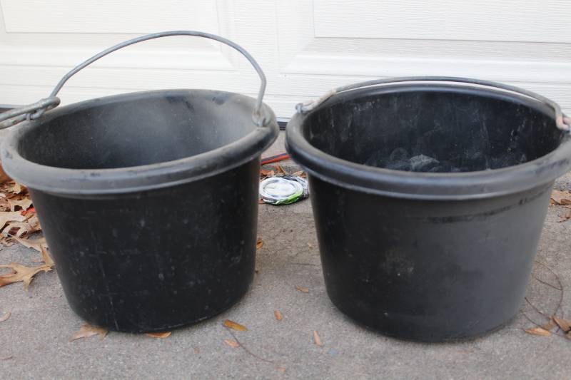 lot 2048 image: Lot of 2 Feed Buckets