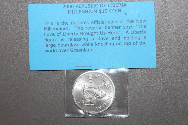 lot 2128 image: Republic Of Liberia $10 Coin