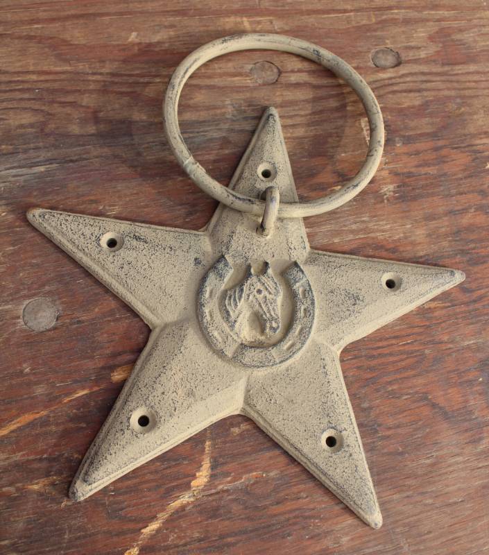 lot 1917 image: Horse Star Door Knocker -Western Theme - Approximately 8 12 Inches Tall