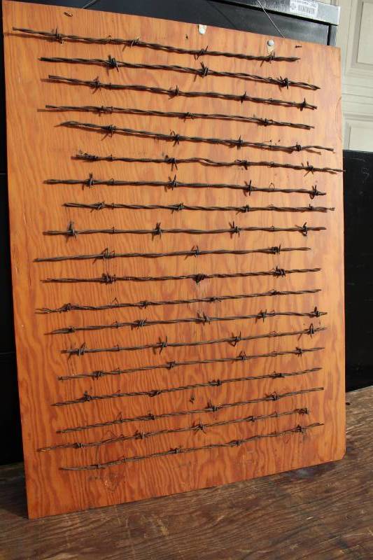 lot 1924 image: Decorative Barbed Wire Display - Nice For a Man Cave