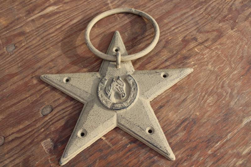 lot 1929 image: Star and Circle Door Knocker - Perfect for a Country Home