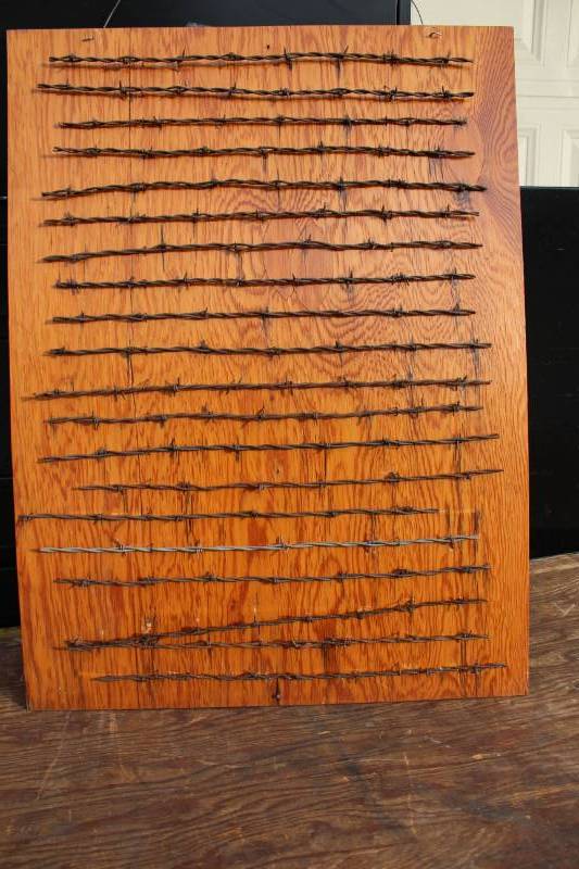 lot 1930 image: Decorative Barbed Wire Display - Nice For a Man Cave