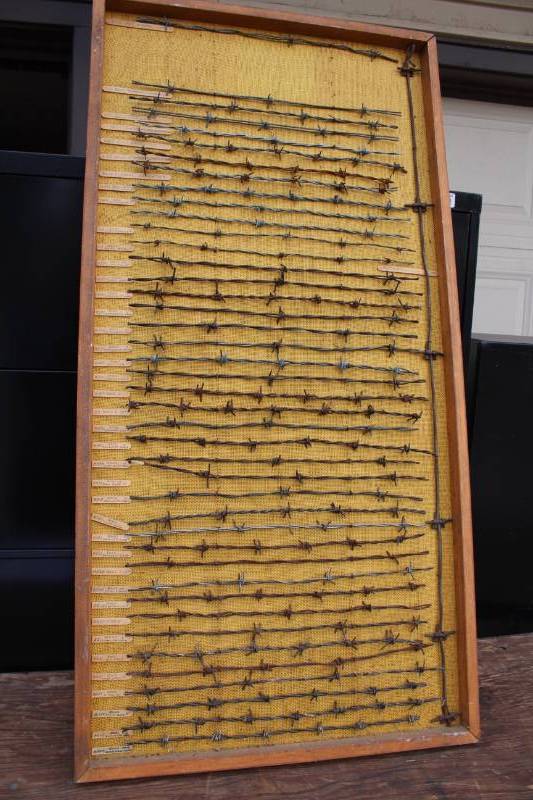 lot 1932 image: Decorative Barbed Wire Display - Nice For a Man Cave