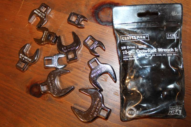 lot 2172 image: Craftsman 10 Pc Crowsfoot Wrench Set