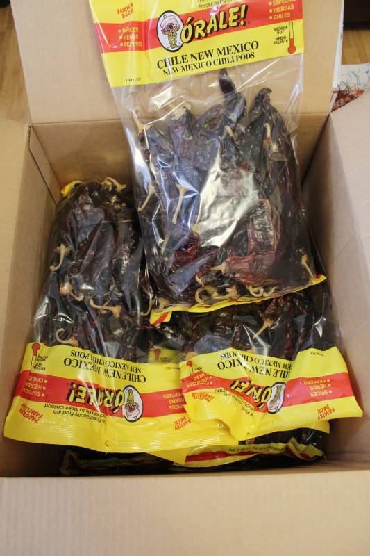 lot 1090 image: Lot of 12 - New Mexico Chili Pods - 12oz. Packages
