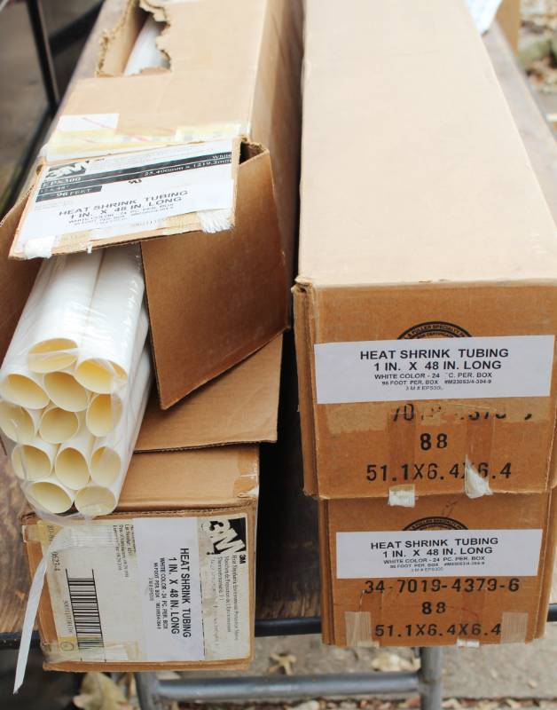 lot 1333 image: Lot of 4 Boxes of Heat Shrink Tubing, 1 x 48 - 24 Per Box  384ft