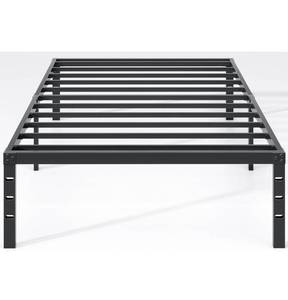 lot 2051 image: Metal Bed Frame,Twin Size Bed Frame with Storage Space,Heavy Duty Sturdy Mattress Foundation,Easy Assembly,No Box Spring Needed, Black,14 Inch,Twin