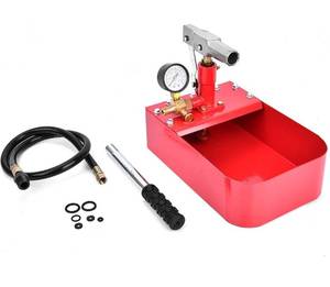 lot 2053 image: Professional 1000 PSI Manual Hydraulic Pressure Test Pump for Pipe Valve Pressure Testing High Pressure Hand Tool for Hydraulic System Testing