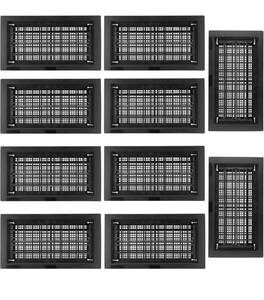 lot 2062 image: 10 Pack 8 x 16 Automatic Foundation Vent for Ventilating Crawl Space Replacement Auto Air Vent, Black