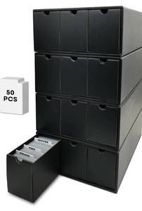 lot 2064 image: Trading Card Storage Box, Collector Cardboard Card Box with 50 Dividers for MTG TCG Magic Baseball Sports Cards Collection, 12 Drawers