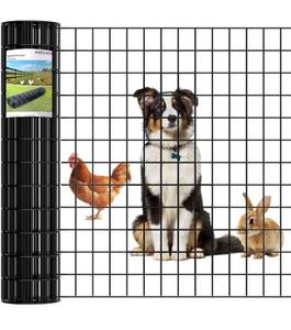 lot 2080 image: Black Welded Wire Fence (2x3 Inch Mesh, 24x30