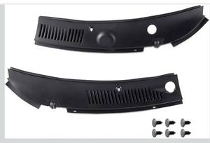 lot 2109 image: G-PLUS Windshield Wiper Cowl Vent Grille Panel Hood Compatible With Ford Mustang 1999-2004 Direct Aftermarket Replacement FO1270102&3R3Z6302228AAA 2Pcs