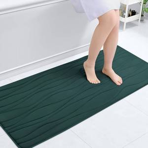lot 2121 image: Buganda Memory Foam Bathroom Rug Mat 59x20, Extra Soft and Absorbent Bath Mats, Non-Slip and Machine Washable Bath Rugs for Bathroom Floor,Tub and Shower, Dark Green