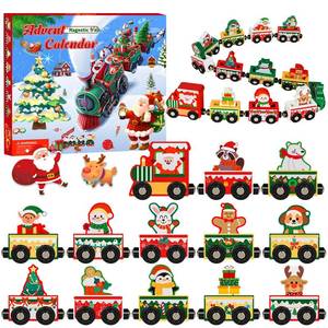 lot 2133 image: Advent Calendar 2025 Magnetic Wooden Animal Train for Kids,24 Day Christmas Advent Calendar Surprise Train,Montessori Magnetic Train Toy Christmas Countdown Gift for Toddlers,Boys and Girls