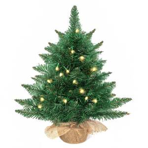 lot 2142 image: 24 Inch Pre-lit Artificial Mini Christmas Tree,Tabletop Christmas Tree with 30 LED Warm Lights,Desktop Small Xmas Green Pine Tree for Home Decor Battery Operated