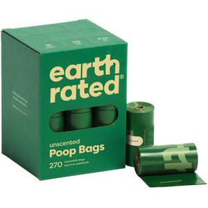 lot 2148 image: Earth Rated Poop Bags for Dogs, Leak Proof and Extra Thick Waste Bag Refill Rolls, Unscented, 270 Bags
