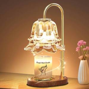 lot 3013 image: SooFoo Candle Warmer Lamp with Timer, Upgraded Dimmable Wax Melts Warmer for Jar Candles, Height Adjustable Candle Lamp, Birthday Gifts for Women Mom, House Warming Gifts New Home Decor