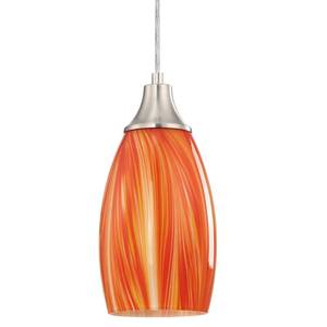 lot 3033 image: Glass Pendants Lights Kitchen Island Handcrafted Art Glass Mini Pendant Light Fixtures Oval Pendant Light Shade with Brush Nickel Finish Adjustable Cord for Kitchen Over Sink,Hallway,DiningBath