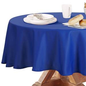 lot 3084 image: Obstal 210GSM Round Table Cloth, Water Resistance Microfiber Tablecloth, Decorative Fabric Circular Table Cover for Outdoor and Indoor Use (Royal Blue, 70 Inch Diameter)