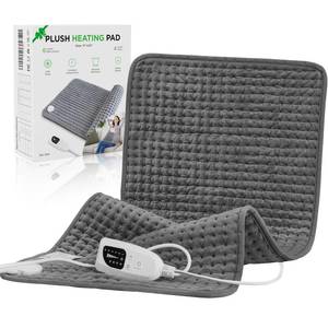 lot 3089 image: PREDOKS Heating Pad for Period Cramps Back Neck and Shoulders Pain Relief, 17x33 Large Heated Pad with 4 Level Timing, 6 Level Heat Setting and Auto Shut Off, Christmas Gifts for Women, Men