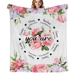 lot 3092 image: Christian Birthday Gifts for Women Friends Blanket 60x50,Unique Inspirational Religious Catholic Spiritual & Baptism Comformation Gifts for Girl Godmother Mom Sister