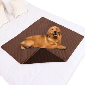 lot 2156 image: Smiry Waterproof Dog Bed Cover Pet Blanket, Soft Washable Dog Blanket for Furniture Bed Couch Sofa Reversible, Checkered (40x50, BrownChocolate)