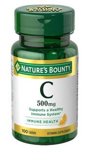 lot 2228 image: Natures Bounty Vitamin C 500 mg Tablets 100 ea pack of 24