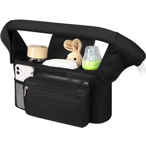 lot 2269 image: Accmor Universal Stroller Organizer with Insulated Cup Holder Detachable Phone Bag and Shoulder Strap,Stroller Bag Caddy Organizer Fits for Uppababy, Baby Jogger, Britax Strollers