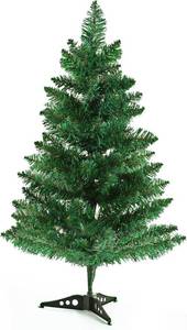 lot 2274 image: Gloreyan 2FT Artificial Christmas Tree Tabletop Christmas Tree with Plastic Stand Mini Xmas Pine Tree for Party Supplies Indoor Outdoor Holiday Home Decoration (Green)