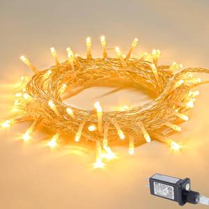 lot 2276 image: Wotilzeen 200LED 60FT Warm White LED Christmas Tree String Lights Outdoor Waterproof Twinkle Lights for Bedroom with 8 Modes Memory Function & Timer Plug in Xmas for House Holiday Indoor Decorations