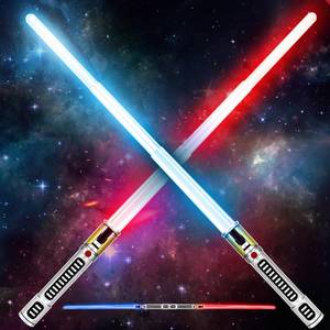 lot 2278 image: AuntyFey Light Up Saber, 2 Pack Light up Saber for Kids, Extendable Light Up Toy Sword for Kids, Light Up Sword Set, Dual Light Up Sabers for Kids Adults Toddler Boy Girl,Light Savers Party Toy